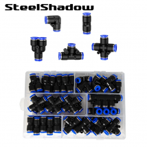 Set di scatole Raccordi pneumatici diritti dell'aria Tubi per tubi flessibili Push in Connettore a sgancio rapido 6 8 10 Giunti da 12 mm