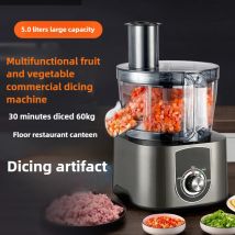 Multifunktionaler kommerzieller Gemüseschneider, 3-in-1, elektrischer Allesschneider, Würfelschredder für Karotten, Obst, Gemüse, Küchenmaschine