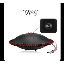 Hluru Handpan 440 Hz 9 Noten D Minor 14 Zoll Stahlzungentrommel Pantam für Anfänger Glukophon Handpfanne Yoga Meditation
