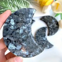 1 Stück Großhandel Larvikit Edelstein Mond Cabochon Lot – Halbmond Larvikit – Bulk Halbmond Larvikit Kristallmond