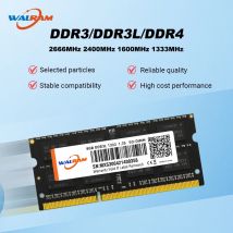 WALRAM Memoria Ram DDR3 DDR3L 8GB 4GB Ram DDR4 16GB 3200MHz 2666MHz 2400MHz 1600MHz Sodimm Memoria interna per notebook portatile