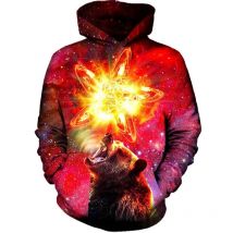 Magical Universe Planet Herren-Kapuzenpullover, 3D-Druck, lustiger Bär, Katze, tolles Langarm-Sweatshirt, 2024, neuer Trend, Herbst-Pullover-Hoodies