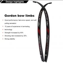 JUNXING Archery Recurve Bow Limbs ILF Universal Interface 20 24 28 32 36 40lbs Takedown Bow equipment Laminated Gordon Bow Plate
