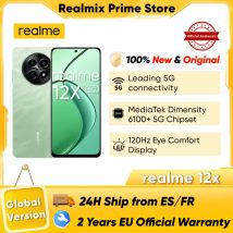 Realme 12x 5G Smartphone MediaTek Dimensity 6100+ 6,83 ''120Hz pantalla OLCD 5000mAh batería 50MP AI cámara NFC versión Global