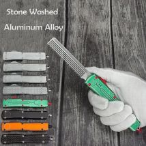 UT Taktischer Bartkamm, Maßgefertigt, OTF, Exzellent Designt, Steingewaschener Luftfahrt-Aluminiumgriff, Cooles EDC-Taschenwerkzeug