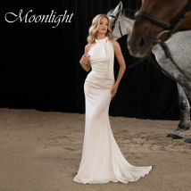 Elegant Halter Mermaid Wedding Dress Women 2026 Pleat Sleevelss Open Back Side Split Bridal Gown Vestidos De Novia Customized