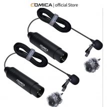 COMICA XLR Lavalier Microphone, Comica CVM-V02O Omni-Directional 3-pin Lapel Microphone for Canon Sony Panasonic Camcorders