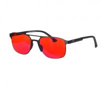 SHINU Doppelte Brücke Brille Männer Rote Linse Besserer Schlaf Orange Linse Blaues Licht Blockieren Spiel Schutzbrille Ehemann Geschenk