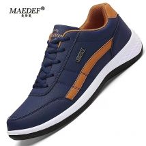 MAEDEF Scarpe da uomo Sneaker in pelle Impermeabile Casual Comodo Sneaker da uomo Calzature stringate Scarpe da uomo vulcanizzate Masculino