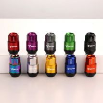 Aluminium und Eisen AußenteileJdm Zubehör Strahlen Auto Rad Racing Radmuttern Nabenschraube M12 * 1,5/1,25 M14 * 1,5 20 Stück Radkappen