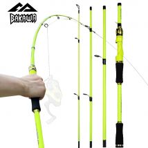 BAKAWA Spinning Angelrute 1,8 M 2,1 M 4 Abschnitt Casting Power UltraLight Tragbare Köder Feeder Pole Pesca EVA Griff fisch Tackle