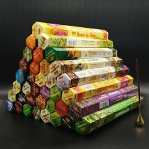 T Fragrances India Räucherstäbchen, handgefertigte Aromatherapie-Sticks, 20 Stäbchen pro Box, Sandelholz, Lavendel, Meditation, Räucherstäbchen