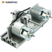 Kit de Sistema de Transmisión Mecánica DIY con Doble Motor DC 12V 24V y Correa de Transmisión para Motores 775 795 895