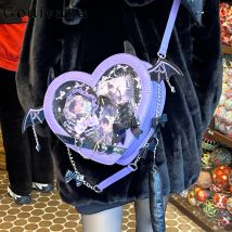 Original Lolita Dark Girl Bow Chain Love Kleine Schmerztasche Große Kapazität Y2k Subkultur Jk Uniform Schulter Messenger Bags