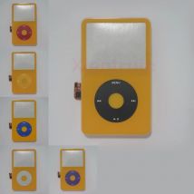Kit de carcasa de cable flexible para iPod 5th Video, panel de cubierta frontal amarillo con rueda de clic, reemplazo A1136