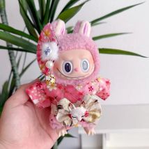 Neue Für SKULLPANDA Puppe Kleidung Kimono Rock Kleidung für Skullpanda Für 17 cm Labubu Puppe Kleidung outfit Zubehör