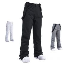 Pantaloni invernali da donna Pantaloni da sci spessi e caldi da uomo di alta qualità Pantaloni con bretelle impermeabili antivento Pantaloni da snowboard taglie forti