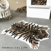 Weiche flauschige Tiger Kunst pelz Teppich Nachahmung Tiger Haut gedruckt Tierhäute Bereich Teppich Kunst pelz niedlichen Teppiche x 85cm