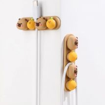 Tragbarer Capybara-Kabel-Organizer, stanzfreies Silikon, Datenkabel, fester Kabelaufwicklung, Cartoon-Ladekabel-Aufbewahrung