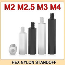 M2 M2,5 M3 M4 Weiß Schwarz Nylon Abstandshalter Sechskantsäule Unterstützung PCB Säule Motherboard Abstandsbolzen Kunststoff Männlich Weiblich Abstandshalter