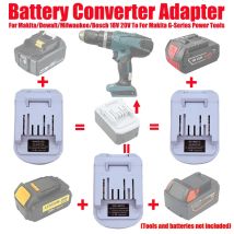 ALASICKA MAKB18G DM18MTG BS18MTG Adattatore per Makita/Dewalt/Milwaukee/Bosch 18V Converti in per Makita G Series Utensile elettrico a batteria