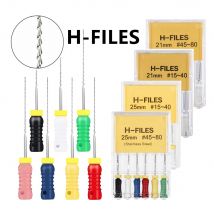 6 teile/schachtel Dental H-Dateien Hand Verwenden 21mm/25mm Datei Endodontie Edelstahl Reibahle Endodontie Wurzel kanal Dateien Hand Verwenden Dateien