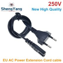 TZT Universal 0.5m EU Standard to Figure 8 C7 2-Pin Plug AC Power Cable Lead Cord New High Quality 250V