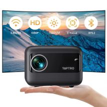 TOPTRO MINI Proiettore WiFi Proiettore Bluetooth Proiettori portatili da 15000 lumen Supporto video 1080p per cinema domestico all'aperto