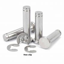 1/5pc M3 M4 M5 M6 M8 M10 M12 A2 Cuscinetto a testa piatta in acciaio inossidabile Asse di posizionamento cilindrico Roll Tassello Spille con anello elastico per albero