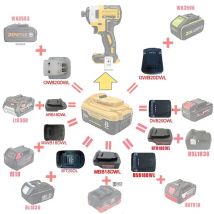 Li-Ion Batterie Konverter Adapter Für DeWalt Für Makita Für Bosch Für Milwaukee Für Hitachi Für Metabo Für AEG RIDGID DEVON Worx