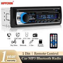 Radio samochodowe Hippcron 1din Stereo Multimedialny odtwarzacz MP3 Cyfrowy Bluetooth FM Audio Muzyka USB Z wejściem AUX w desce rozdzielczej