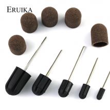 ERUIKA 5PCS Elektrische Nagel Bohrer Block Schleif Kappen Band Gummi Dorn Grip Fräser Maniküre Pediküre Werkzeuge Zubehör