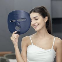 Hallo Gesicht Leder wasch bar LED Gesichts maske drahtlose Rotlicht therapie und Nah infrarot Licht maske für feine Linien und Falten