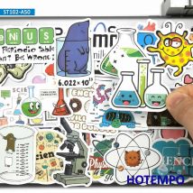 50 Stück, Laborchemie, Mathematisches Symbol, Element-Formel, Wissenschaft Aufkleber, für Scrapbook Tagebuch Gepäck Telefon Laptop Auto Fahrrad Motorrad Skateboard Helm, Aufkleber Spielzeug