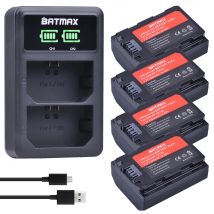 Batería Batmax NP-FZ100 FZ100 de 2280mAh + Cargador Dual LED para Sony ZV-E1, Alpha A7III, A7R III, A9, A6600, a7 IV, a7R IV, A6700, A7M4, A7M3