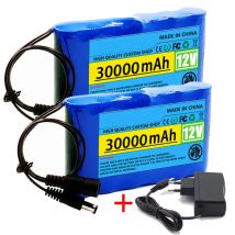 Batteria al litio 12V 30000mah capacità batteria ricaricabile DC 12.6V 30Ah CCTV Cam Monitor 12V caricabatterie per elettrodomestici