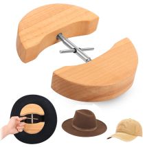 Repacego Adjustable Wooden Hat Stretcher Cap Shape Maintainer Premium Fedora Hat Rack for Storage Cowboy Baseball Hat Holders