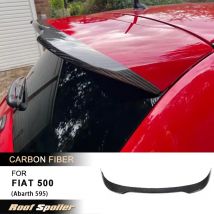 Alerón trasero para techo de coche, alas para FIAT 500 Abarth 595 2010-2020, alerón trasero de carreras, labio de ala de techo Highkick, fibra de carbono completa FRP