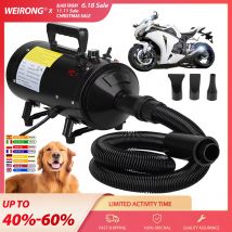 VickyHome Essiccatore elettrico per veicoli per motociclette, ventilatore portatile e blaster Asciugatrice per toelettatura di cani da compagnia - Asciutto e polvere