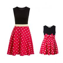 Adult Size Mommy Princess Dress Minnie Mommy and Me Matching Family cosplay Plus size Costume Women's princess dress polka Dots