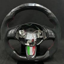 Maßgeschneidertes Galaxy Pro LED-Lenkrad aus ICF-Kohlefaser für Abarth ohne Airbag und Verkleidung