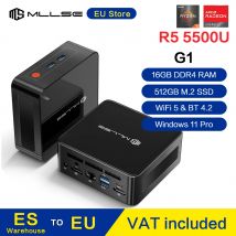 MLLSE G1 Mini PC AMD Ryzen5 5500U Processore 16GB DDR4 512GB SSD WiFi-5 BT4.2 Win11 Pro Mini computer per giochi e lavoro