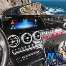 24,6-calowy system Android z dwoma ekranami do Mercedes Benz Klasy C W205 GLC X253 C180 C200 C220 C300 C350 2016-2022, odtwarzacz multimedialny z funkcją Carplay