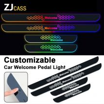 Anpassbare Auto LED Willkommen Pedal Licht RGB Steuerbare Auto Innen Atmosphäre Licht Tür Öffnung Warnung Schwelle Licht