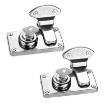 2 pezzi serratura in metallo vintage 73 * 41mm scatola petto confezione regalo valigia valigia fibbie Toggle Hasp chiusura chiusura chiusura mobili hardware + vite