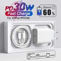 Per Apple 30W Caricatore USB Tipo C Caricatore rapido per iPhone 13 15 17 14 12 11 16 Pro Max Plus PD Caricatore Cavo di ricarica Accessori