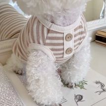 Neue Haustier Hund Gestreiften Sweatshirt Hund Kleidung für Kleine Hunde Welpen Sommer Kleidung Weiche Katze Hund Weste Bichon Chihuahua Hund Kostüme