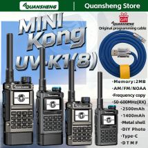 Quansheng UV K1 8 MINI Walkie Talkie Long Range Camping Emergency FM AM Ham Communication Radio Transceiver Wireless Set Walkier