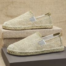 Mode-Espadrilles-Schuhe für Herren, Vintage-Stil, rutschfeste Freizeitschuhe, 2025, Frühling, heißer Verkauf, Herren-Turnschuhe, flache Leinen-Männerschuh