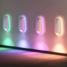 Motion - Toilette con sensore, ricaricabile tramite USB, luce a 8 colori per la casa, decorazione fresca e divertente